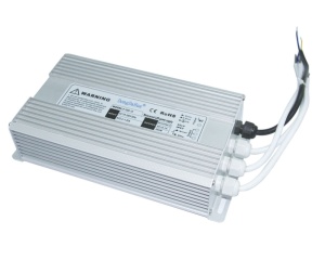 Источник питания стабилизированный 12V, 200W с проводами, влагозащищенный (IP67) Al