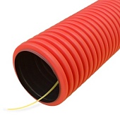 Труба гофрированная двустенная ПНД гибкая тип 750 (SN10) с/з красная д160 (50м/уп) Промрукав