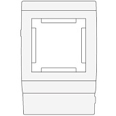 PDA-45N 100 Рамка-суппорт под 2 модуля 45x45 мм