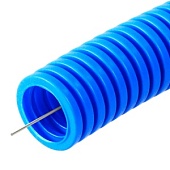 Труба гофрированная ПП лёгкая 350 Н безгалогенная (HF) синяя с/з д16 (100м/5500м уп/пал) Промрукав