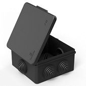 Коробка распределительная 40-0302-9005 для прямого монтажа безгалогенная (HF) черная 100х100х50 (60ш
