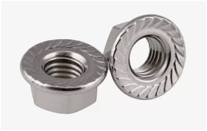 Гайка с насечкой, препятствующей откручиванию оцинкованная М6 (DIN 6923) (100 шт/уп)