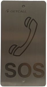 MP-010M1 Информационная табличка с надписью "SOS с трубкой" Нержавеющая сталь