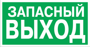 Знак ФЭС E23 «Запасный выход» (пленка, 200*400мм)