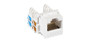Модуль-вставка NETLAN типа Keystone,Кат.5e (Класс D),Гц,RJ45/8P8C,110/KRONE,T568A/B,неэкранированный