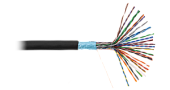 NETLAN F/UTP 25 пар,Кат.5 (Класс D),Гц,одножильный,внешний,PE до -40C,черный,