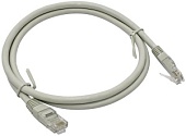 Коммутационный шнур неэкранированный Datarex, U/UTP, RJ45/RJ45, кат. 5e, LSZH, 1,0 м, серый