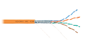 Кабель F/UTP 4 пары,Кат.5e,100МГц,одножильный,24AWG(0,51мм),нг(А)-HF,внутренний,оранжевый,305м