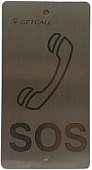 MP-010M1 Информационная табличка с надписью "SOS с трубкой" Нержавеющая сталь