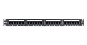 Коммутационная панель NETLАN 19", 1U, 24 порта, Кат.5e (Класс D), 100МГц, RJ45/8P8C, 110/KRONE, T568