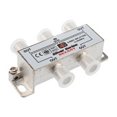ДЕЛИТЕЛЬ ТВ x 4 + 5шт. F  "BOX" 5-1000 МГц "Silver"  REXANT