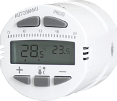 Термостат радиаторный Teplocom TS-Prog-R, LCD, программируемый, питание 2х2АА