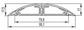 Напольный канал 75x17 мм CSP-F, серый