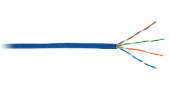 NETLAN U/UTP 4 пары,Кат.5e (Класс D),Гц,одножильный,внутренний,PVC нг(B),синий