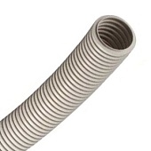 Труба ПВХ гибкая гофр. д.50мм, тяжёлая с протяжкой, 15м, цвет серый