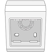 PDM Коробка монтажная под 2 модуля 45X45 мм