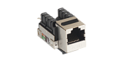 Модуль-вставка NETLAN типа Keystone,Кат.5e (Класс D),Гц,RJ45/8P8C,110/KRONE,T568A/B,экранированный,м