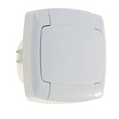 РОНДО IP44 О/У РОЗЕТКА с заземлением со шторками. 16А. 250В. БЕЛЫЙ. 