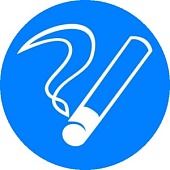 Знак D03 «Место курения» (пленка, круглый 200*200мм)