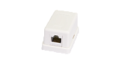 Настенная розетка NETLAN,1 порт,Кат.5e (Класс D),Гц,RJ45/8P8C,110,T568A/B,неэкранированная,белая,уп-