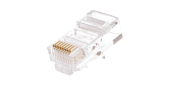 Коннектор NETLAN RJ45/8P8C под витую пару,Кат.5e (Класс D),Гц,покрытие 3мкд,универсальные ножи,для п