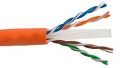Кабель кат.6, 4 пары U/UTP, жила 0,58,LSZH (нг(А)-HF), оранжевый, катушка 500
